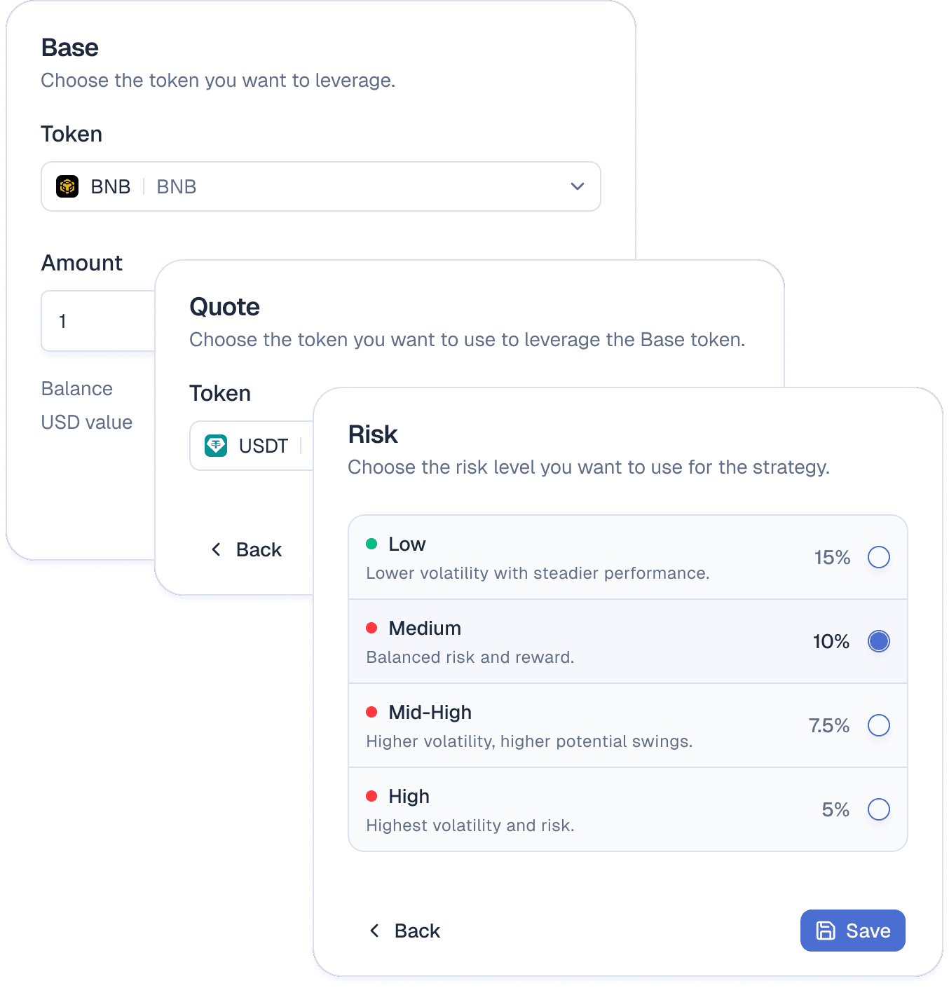 Pick a strategy, set your parameters